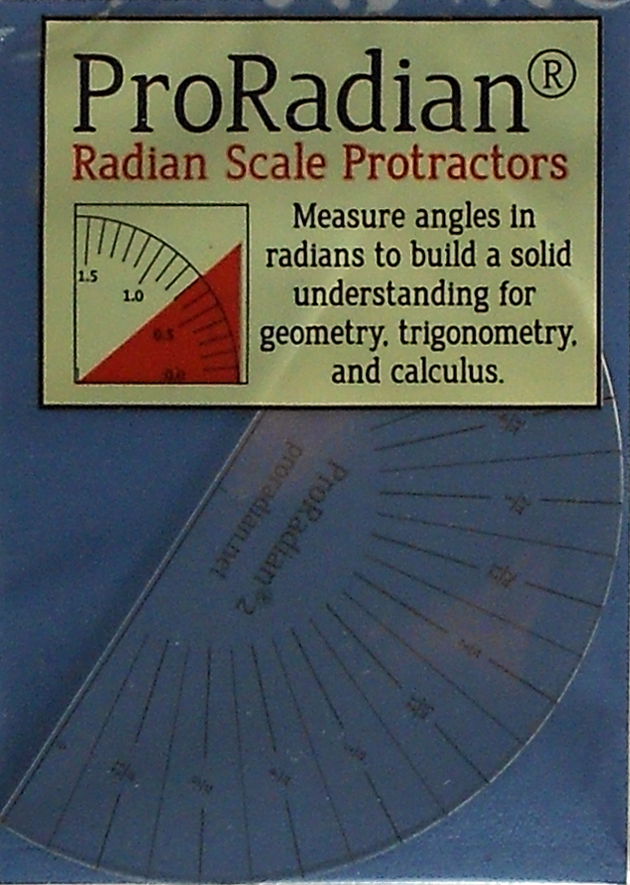 Calculus ProRadian π pi Protractors: π/24 and 0.1 rad for Geometry PreCalc 
